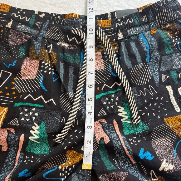 Cactus Man Mens Abstract Print Shorts Size M / 32 Black Multi-Color - Picture 11 of 14